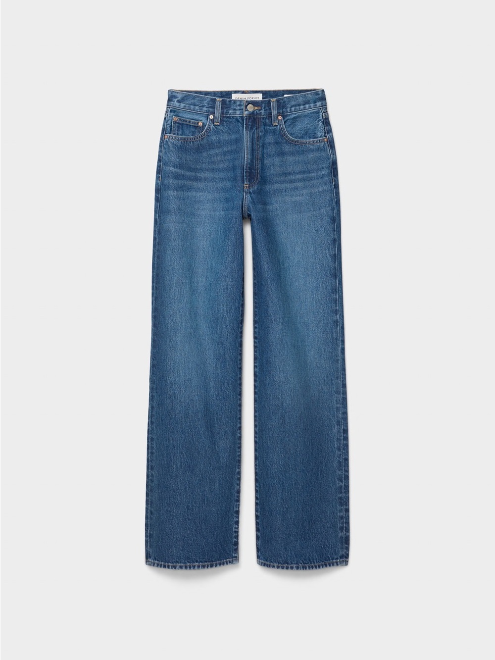 ARITZIA Denim Forum Farrah High Rise Wide Leg Jeans Vintage Med Dark Blue 28